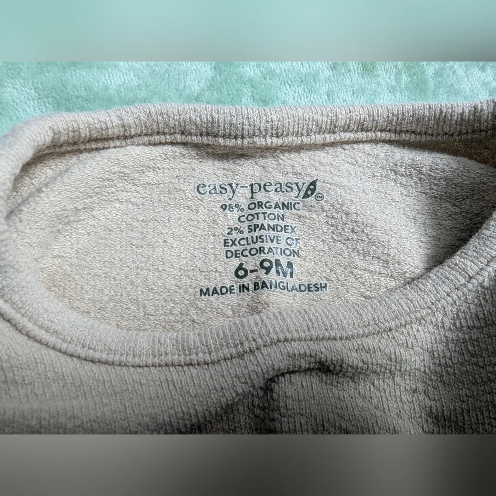 Easy-Peasy Organic Cotton Infant Shirt 6-9 Month - Picture 3 of 4